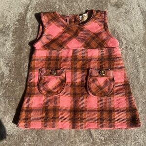 The Beaufort and Bonnet Co. Plaid Pink and Brown Sleeveless Dress
